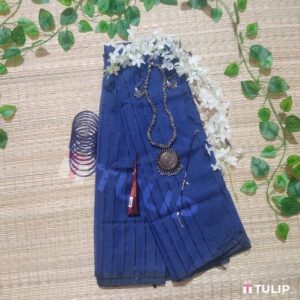Half Silk Blue Saree Combo