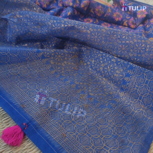 Cotton Block Printed Saree - Image 2