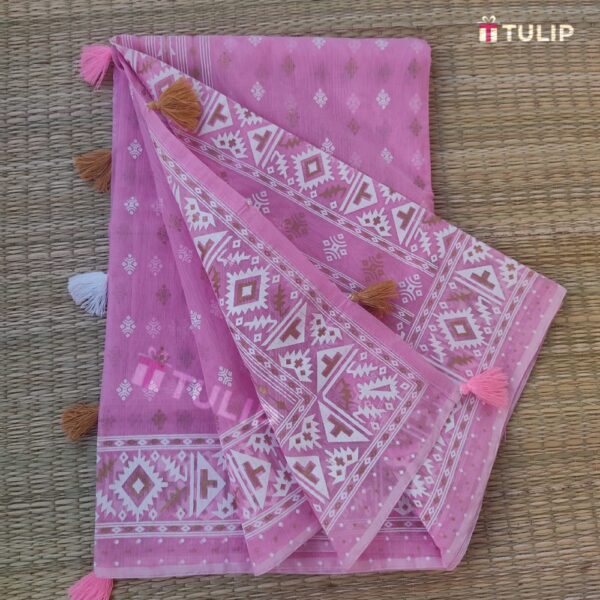 Cotton Block Printed Saree