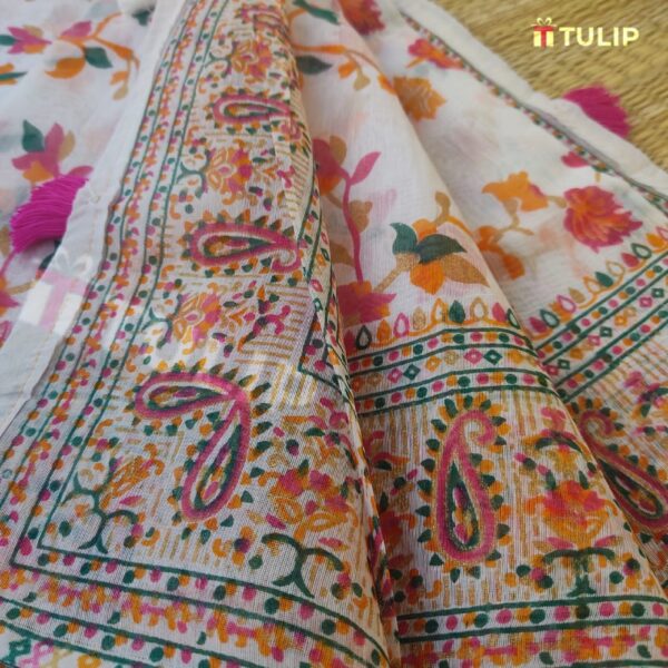 Cotton Block Printed Saree - Image 2