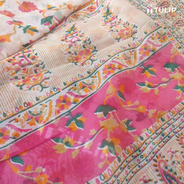 Cotton Block Printed Saree - Image 3