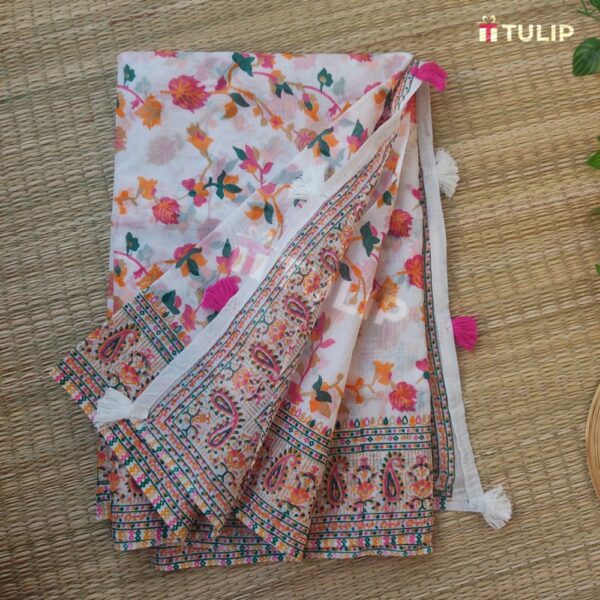 Cotton Block Printed Saree